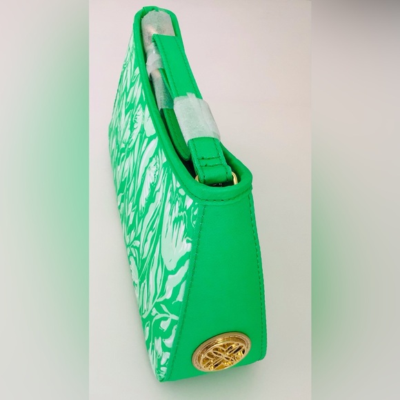 Lilly Pulitzer Tamara Shoulder Bag-Fauna Green-Tulip To Tango-NWT In Package. - Picture 2 of 13
